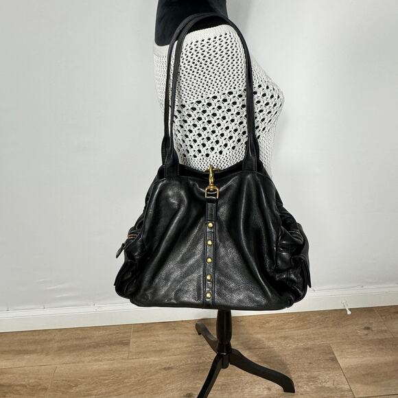 Botkier Handbags - Botkier Black Hobo Boho Hippie Leather Shoulder Handbag